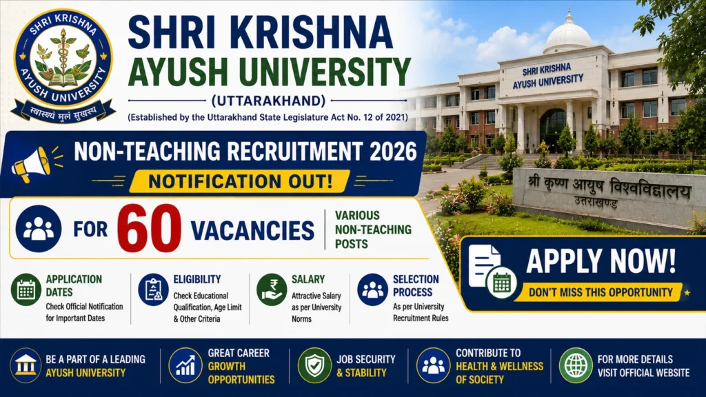 SKAU Non-Teaching Recruitment 2026