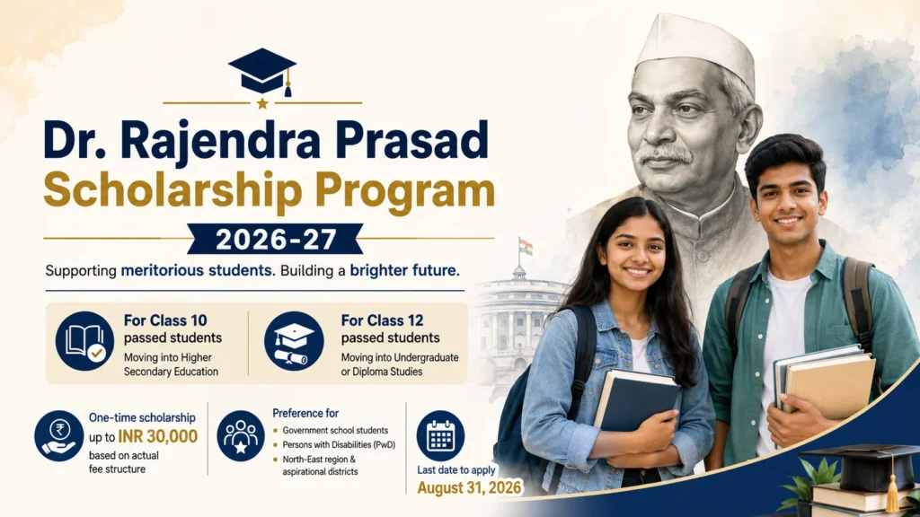 Dr. Rajendra Prasad Scholarship Program 2026-27 Eligibility, Benefits & How to Apply