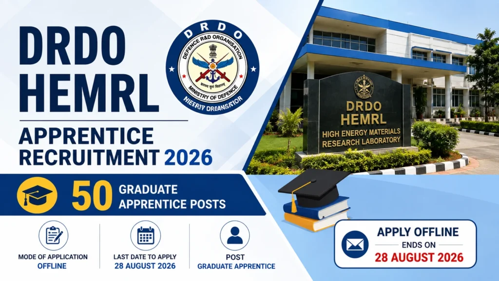 HEMRL DRDO Apprentice Recruitment 2026
