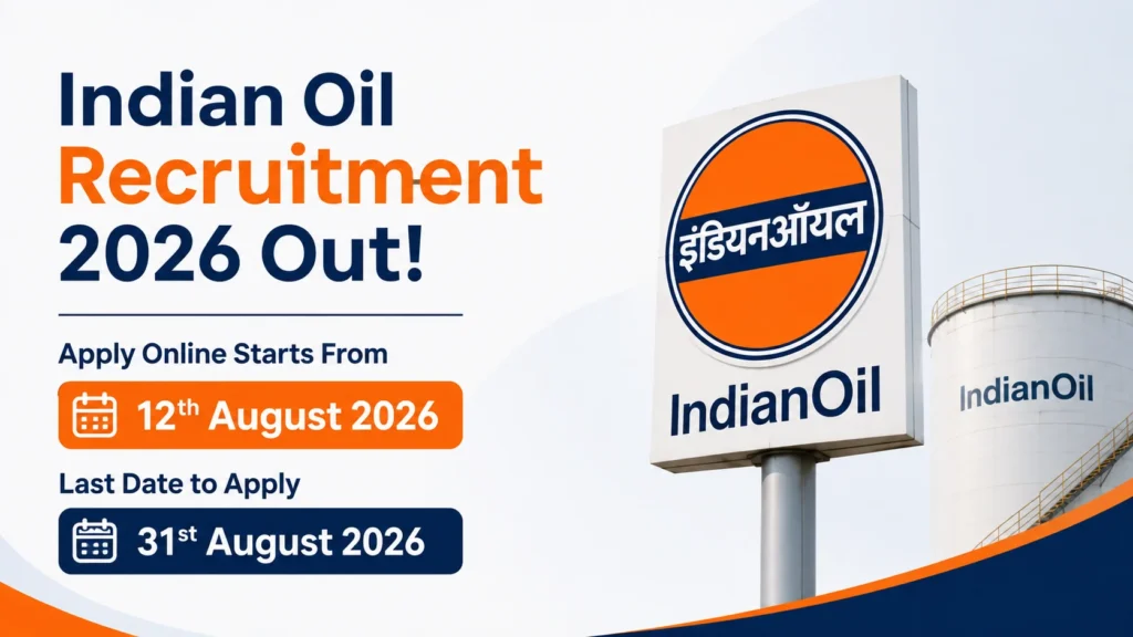 IOCL Recruitment 2026 for EngineersOfficers, Law Officers, Assistant Quality Control Officers & Junior EngineersJunior Officers, Notification Out