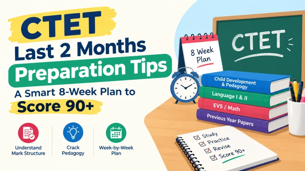 CTET Last 2 Months Preparation Tips A Smart 8-Week Plan to Score 90+