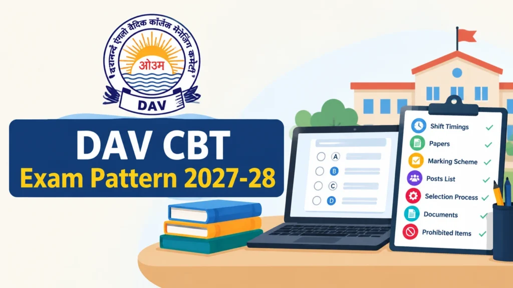 DAV CBT Exam Pattern 2027-28 and Selection Process for Teaching & Non-Teaching Posts