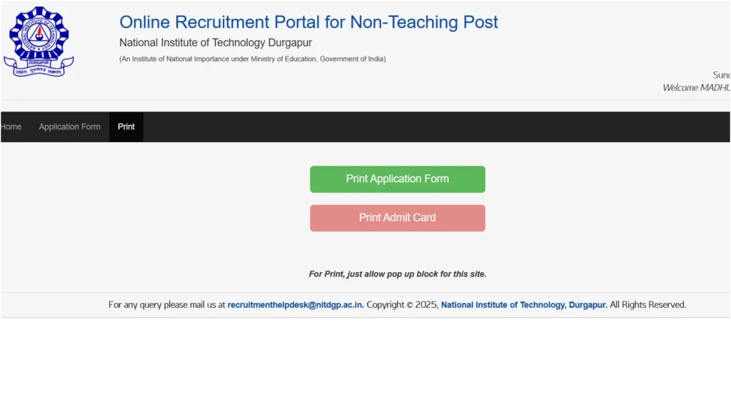 NIT Durgapur Non-Teaching Admit Card 2026 Out, Hall Ticket Download Link