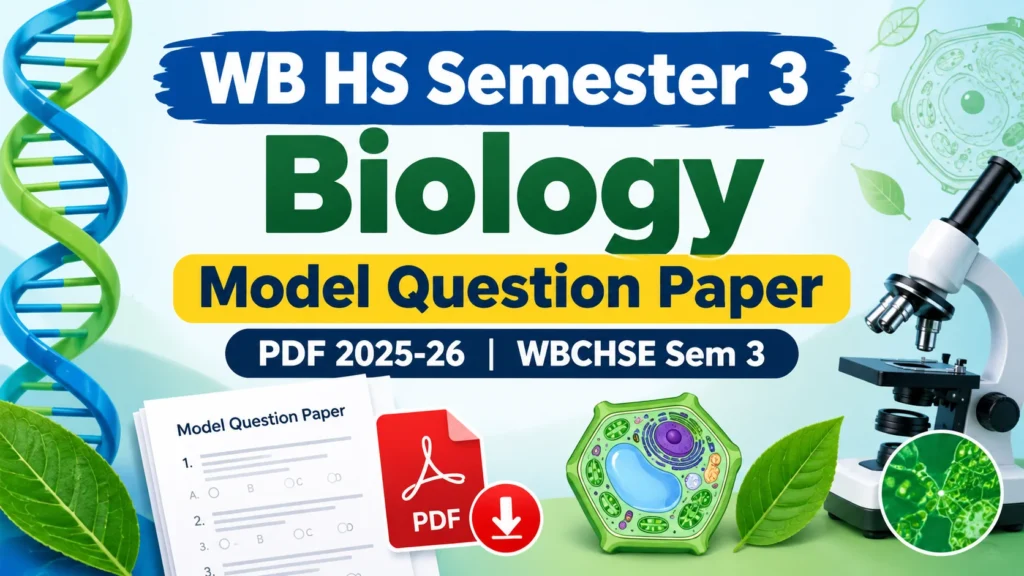WB HS Semester 3 Biology Model Question Paper PDF Download – WBCHSE উচ্চ মাধ্যমিক Sem 3